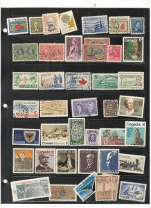 CANADA COLLECTION ON STOCK SHEET MINT/USED