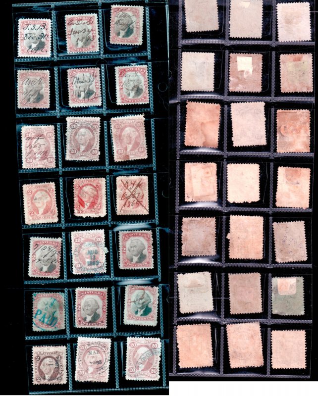 US revenue stamps 1860 to 1900 unused and used