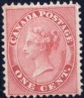 Canada unused 1 cent rose 1859 Queen Victoria SC14