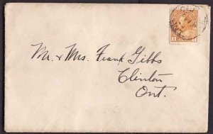 Canada-cover #10628 - 1c Admiral - Huron Cnty - Clinton, Ont - Feb 13 1923 -1c