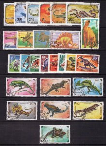 Mongolia Collection of Used Reptiles Dinosaurs Sets & Singles ZAYIX 0224S0340