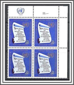 United Nations Geneva #5 Inscription Block MNH