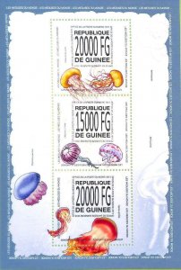 A7997 -  GUINEE - Stamp Sheet - 2013 jelly fish MEDUSA Marine Life