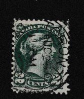 Canada # 36d Queen Victoria, Blue Green, Used, 1/3 Cat.