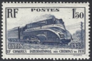 France #327-28 Trains (2) VF NH, (1937) 2021 Scott Cat. $ 16.40
