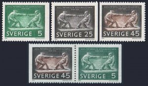 Sweden 796-798 & pair,MNH.Mi 618-620. Alex Petersson,sculptor,1968.Fingerkrock.