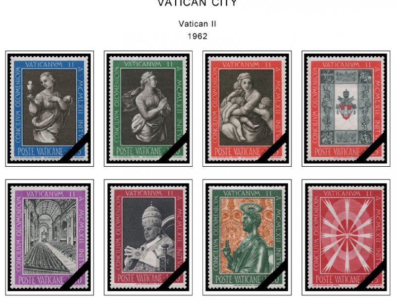 VATICAN CITY STAMP ALBUM PAGES 1921-2011 (191 PDF color illustrated pages)