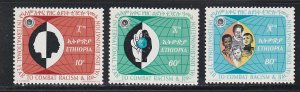 Ethiopia # 592-594, International Year Against Racism, Mint NH, 1/2  Cat.