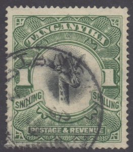 Tanganyika Scott 23a - SG83, 1922 Giraffe 1/- Sideways Watermark used