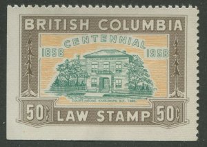 CANADA REVENUE BCL48 MINT BRITISH COLUMBIA LAW STAMP