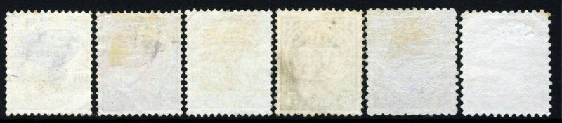 LUXEMBOURG 1906-19 Grand Duke William IV Group SG 157 to SG 162 VFU