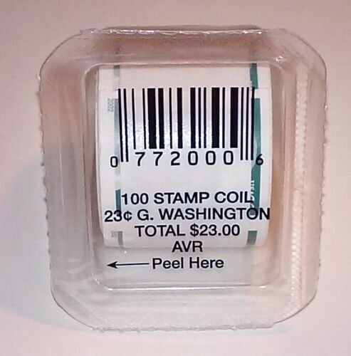 One (1) Mint Coil / Roll of 23¢ US GEORGE WASHINGTON USA Postage Stamps Sc 3617