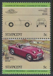 St. Vincent  SC# 773a-b  MNH Classic Cars se-tenant pair 1984  see detail & scan