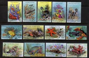 Barbuda 1987 Marine Life definitive set of 13 values comp...