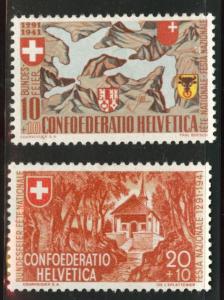 Switzerland Scott B110-111MH* 1941 semipostal set