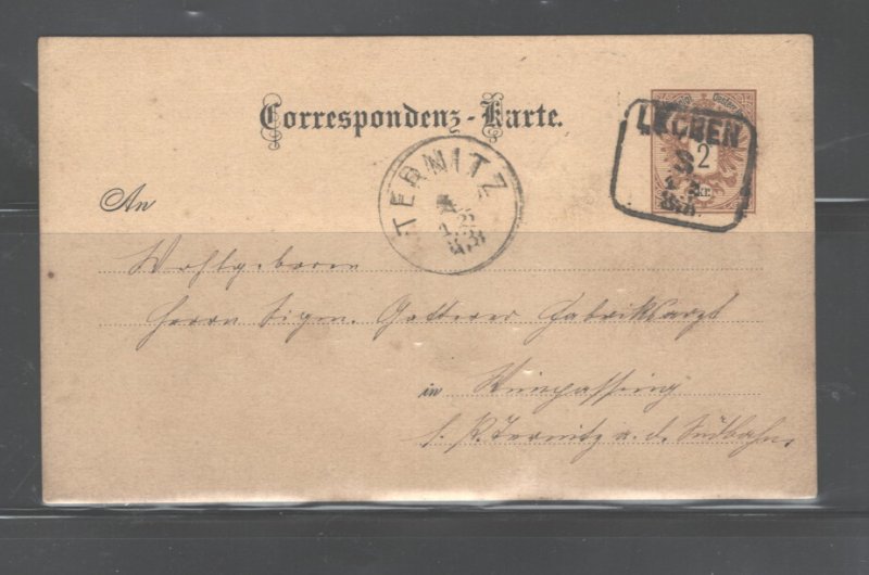 AUSTRIA CORRESPONDENCE CARD 1933, FROM? or TO TERNITZ? EXCELENT CONTITION