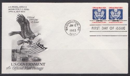 O129 13 cent Official Mail Unaddressed ArtCraft FDC