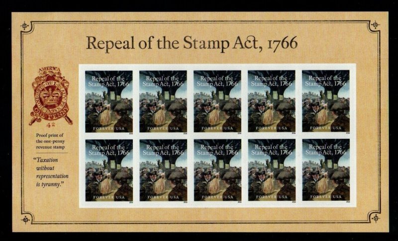 ALLY'S US Plate Block Scott #5064 (47c) Repeal of the Stamp Act [10] MNH [P-6]