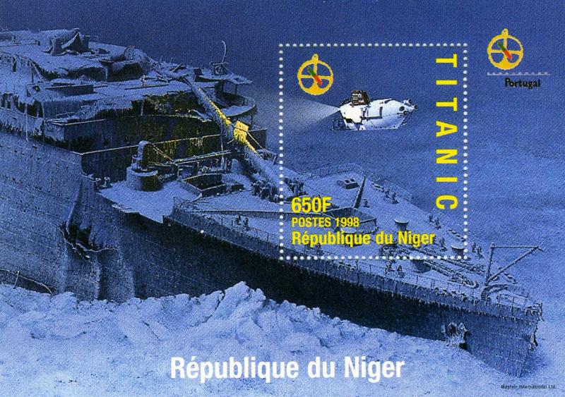 Niger 1998 THE TITANIC Portugal Philatelic Exhibition s/s Perforated Mint (NH)