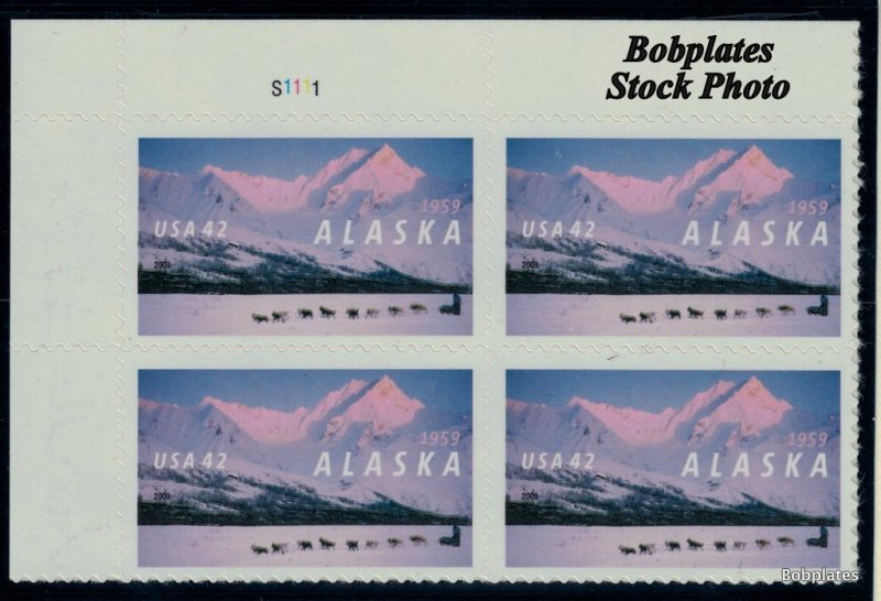 BOBPLATES #4374 Alaska Upper Right Plate Block S1111 F-VF NH SCV=$3.4