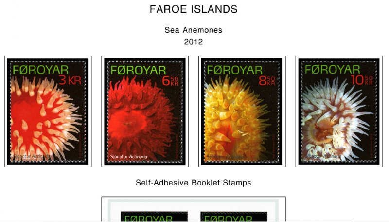 COLOR PRINTED FAROE ISLANDS 2011-2020 STAMP ALBUM PAGES (38 illustrated pages)