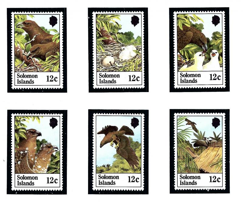 Solomon Is 465-70 MNH 1982 Birds