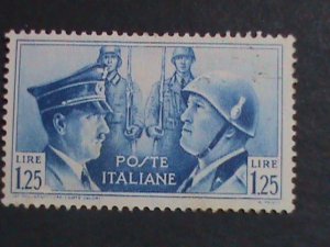 ​ITALY 1941 SC#418  81 YEARS OLD-HITLER & MUSSOLINI MINT STAMP-VERY FINE