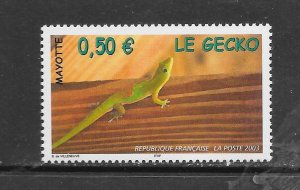 MAYOTTE CLEARANCE #188 GECKO MNH