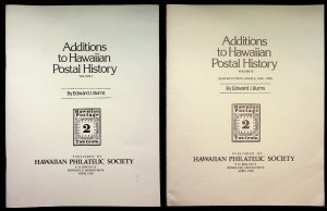 Additions to Hawaiian Postal History Vols. I and II by Edward Burns (1972/1980)