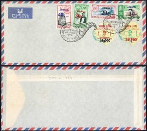 Sierra Leone 1964 decimal currency airmail issues used on first day cover