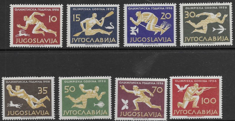Yugoslavia 461-68  1956   set 8 VF Mint  nh