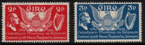 IRELAND 1939 US Constitution/ George Washington; Scott 103-04, SG 109-10; MNH