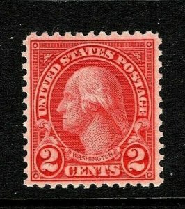 [E]  US #595 ~ Mint-NH-XF ~ ROTARY, Perf 11 ~ w/Clean 2003 PFC ~ Ships Free!