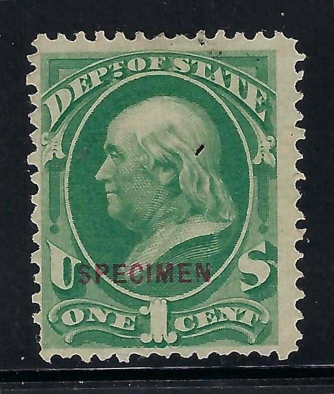 O57S - 1 CENT SPECIMENT OVERPRINT 