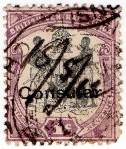 (I.B) Rhodesia/British Central Africa Revenue : Consular 1/-