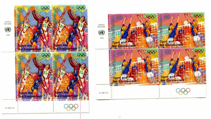 United Nations New York Scott #683-684 Sports and the Environment MNH.