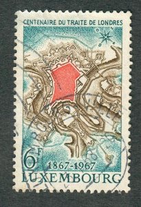 Luxembourg #448 used single