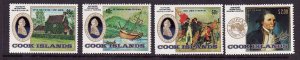 Cook Islands-Sc#829-32-unused NH set-Ausipex-Capt. Cook-1984-