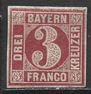 COLLECTION LOT 21707 GERMANY BAVARIA #10a UNG 1862 CV+$52