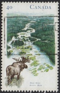 Canada #1325 1991 40c Main River USED-F-H.