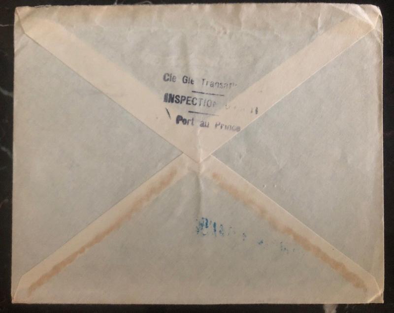 1949 Port Prince Haiti Airmail Cover To Bremen Germany Via France
