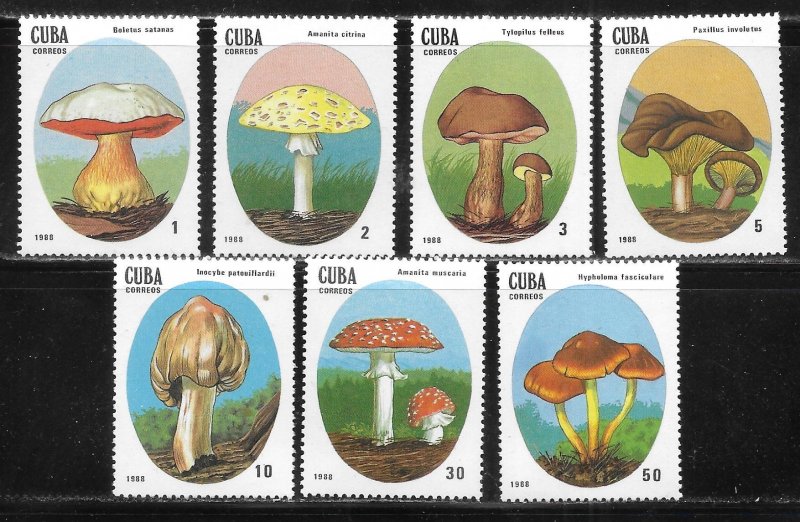 Cuba 3000-3006 Mushrooms set MNH