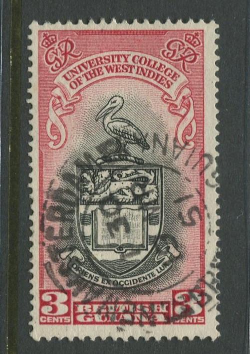 British Guiana - Scott 250 - University Issue - 1951 - FU - Single 3c Stamp