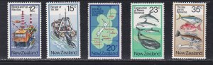 New Zealand  # 666-670, Resources of the Sea. Mint NH, 1/2 Cat.