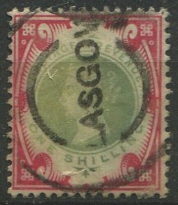 Great Britain 1900 SG214 1/- green and carmine QV #6 GU