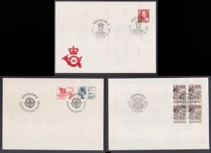 DENMARK - 1978-82 SELECTED FIRST DAY COVERS - 3nos