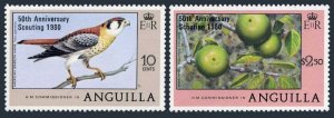 Anguilla 387-388,MNH.Michel 385-386. Sparrow hawk,Manchineel.Scouting 1980.