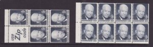 USA-Sc#1393a,b- id9-two unused  NH booklet panes-Dwight D Eisenhower-1970-4-