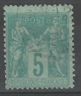 #67 Type I tinted paper France Used