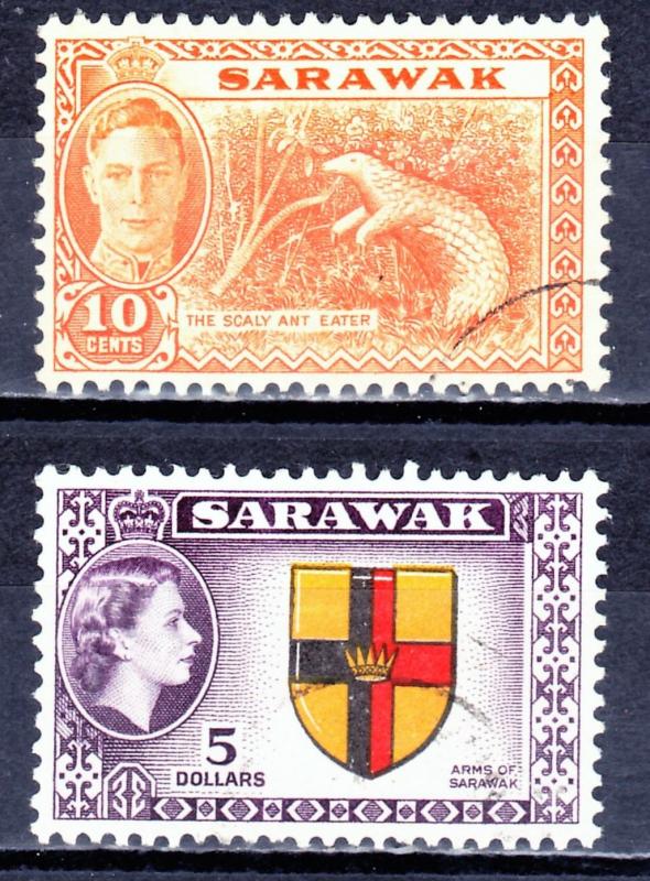 SARAWAK 1950-55 Small Used Lot.